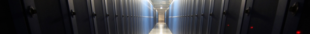 Actual image of row of racks at our data center.